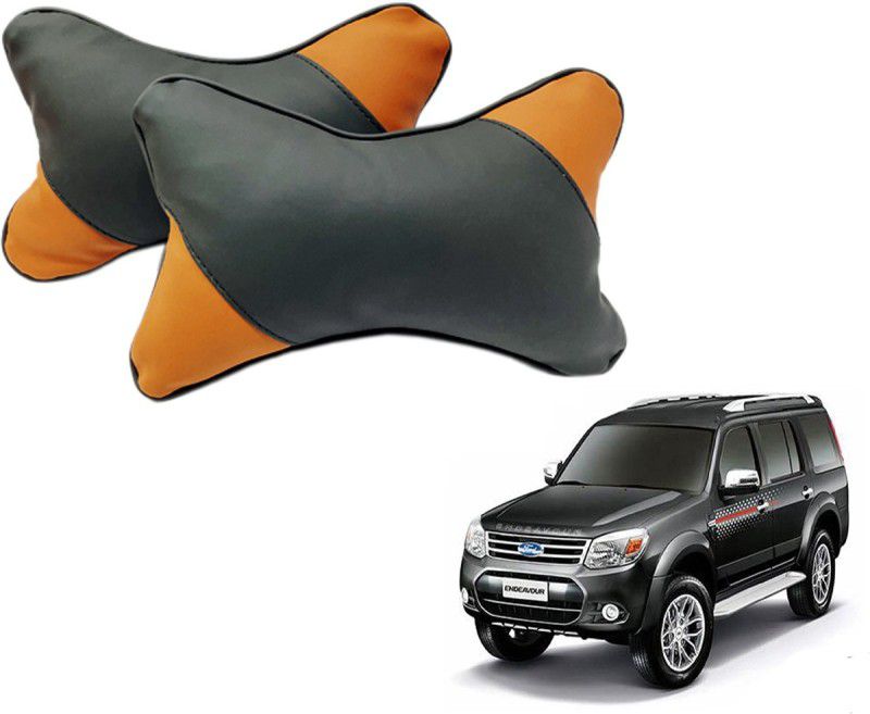 E mart Black Memory Foam Car Pillow Cushion for Ford  (Rectangular, Pack of 2)