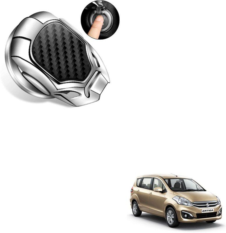 SEMAPHORE Carbon Fiber Design Car Start Stop Button Cover compatible with Ertiga Car Inverter