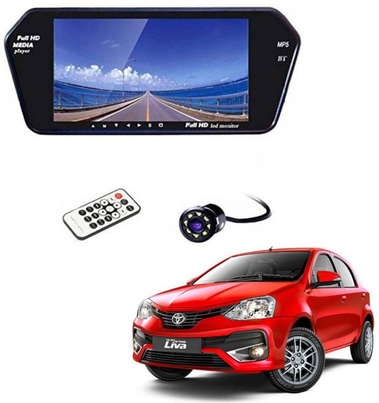 RWT Full HD 7 Inch Rear View Car Monitor With 8 LED Backup Camera Black LED  (17.5 cm)