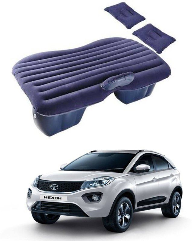 AYW Inflatablebed-Blue-Nexon Old Blue Car Bed Mattress for Rest,Travel, Car Back Seat Air Inflation Bed Universal Air Couch with Two Air Pillows, Car Air Pump and 1 Repair Kit For Nexon Universal For All Models Car Inflatable Bed  (Universal For Car)