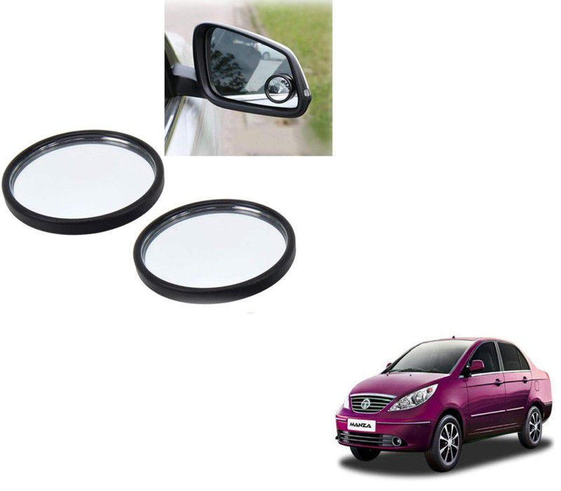 Autoinnovation 360° Convex Side Rear View Blind Spot Mirror for Tata Manza Glass Car Mirror Cover  (TATA Manza)