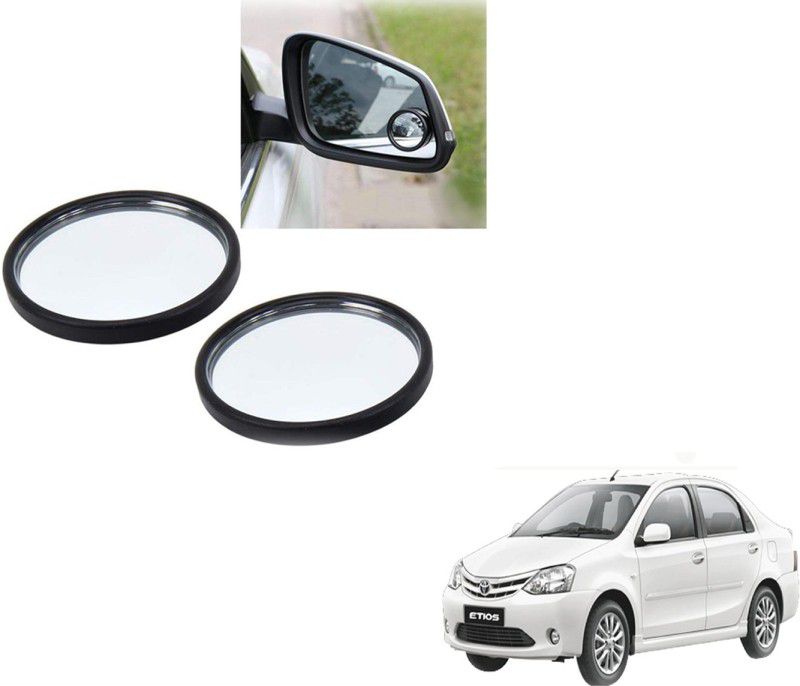 Autoinnovation 360° Convex Side Rear View Blind Spot Mirror for Toyota Etios Glass Car Mirror Cover  (Toyota Etios)