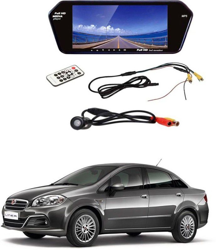 RWT 14 Inch Full HD Touch Bluetooth LED Screen and 7 Inch With Reverse Camera-01 Black LED  (17.5 cm)