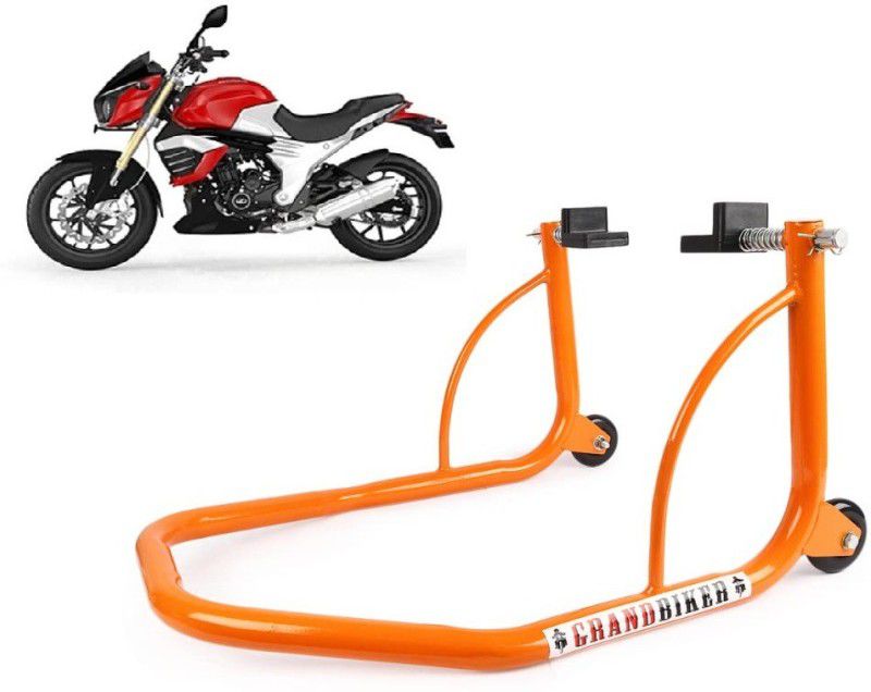 Grandbiker Rear Wheel Paddock Stand Extra Strong with Swing Arm Rest for Mahindra Mojo Bike Storage Stand  (Floor Mount)