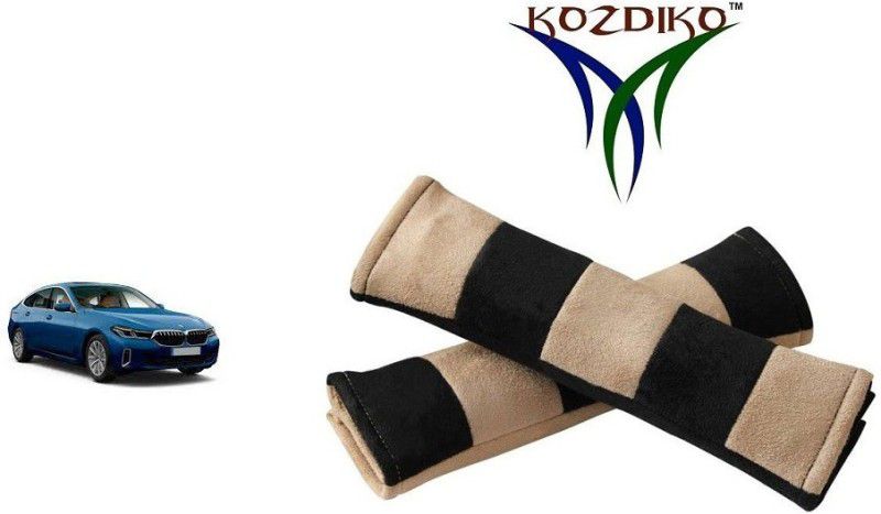 KOZDIKO Seat Belt Cushion Pillow Beige Black 2 pcs-102 Seat Belt Buckle  (Pack of 2)