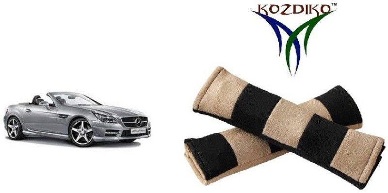 KOZDIKO Seat Belt Cushion Pillow Beige Black 2 pcs For Mercedes Benz SLK Seat Belt Buckle  (Pack of 2)