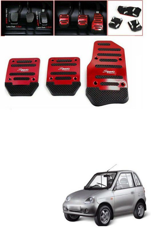 PRTEK CAR 3pcs Nonslip Car Pedal Pads Auto Sports Gas Fuel Petrol Clutch Brake Pad Cover Foot Pedals Rest Plate Kits For MT(Manual Transmission) A127 Car Pedal
