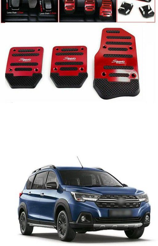 PRTEK CAR 3pcs Nonslip Car Pedal Pads Auto Sports Gas Fuel Petrol Clutch Brake Pad Cover Foot Pedals Rest Plate Kits For MT(Manual Transmission) A139 Car Pedal