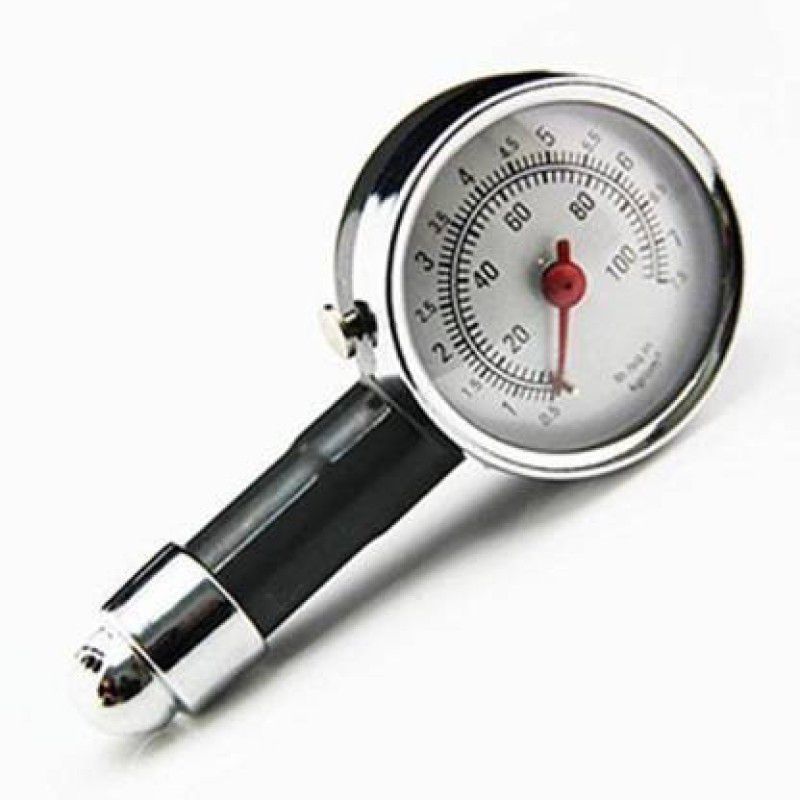 patwal Analog Tire Pressure Gauge Analog Tire Pressure Gauge Metallic Analog Tyre Pressure Gauge for Vehicles/Tyre Air Pressure Dial Gauge Combo for All The Cars, Bikes & Other Vehicles (100 PSI)  (1-100 PSI Pressure Gauge PSI)