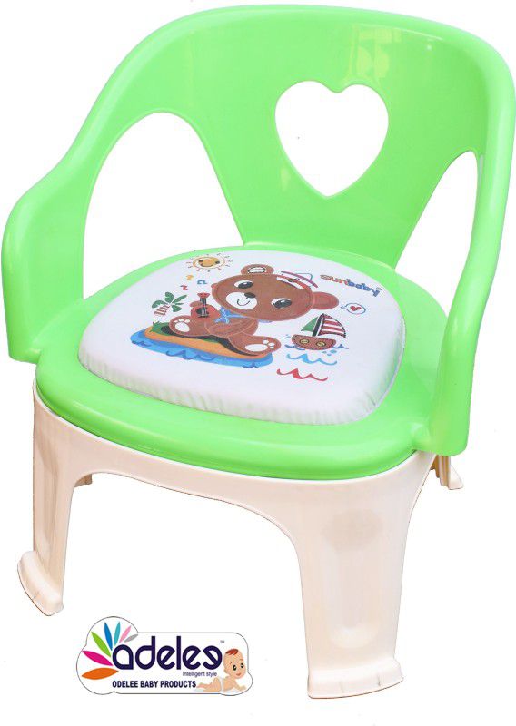 ODELEE SweetHeart Chu Chu Chair, Armrest Soft Cushion Seat  (Green)