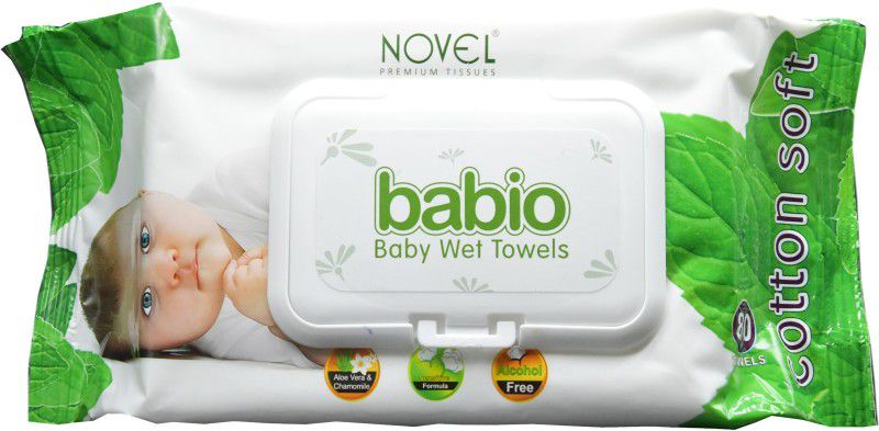 NOVEL Baby Wipes 80 Sheets/Pack With Lid  (80 Wipes)