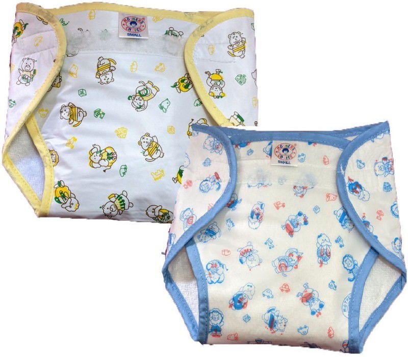 Mother's Choice Waterproof Nappy for Unisex Baby Reusable Loop and Hook PVC NappyPK-2