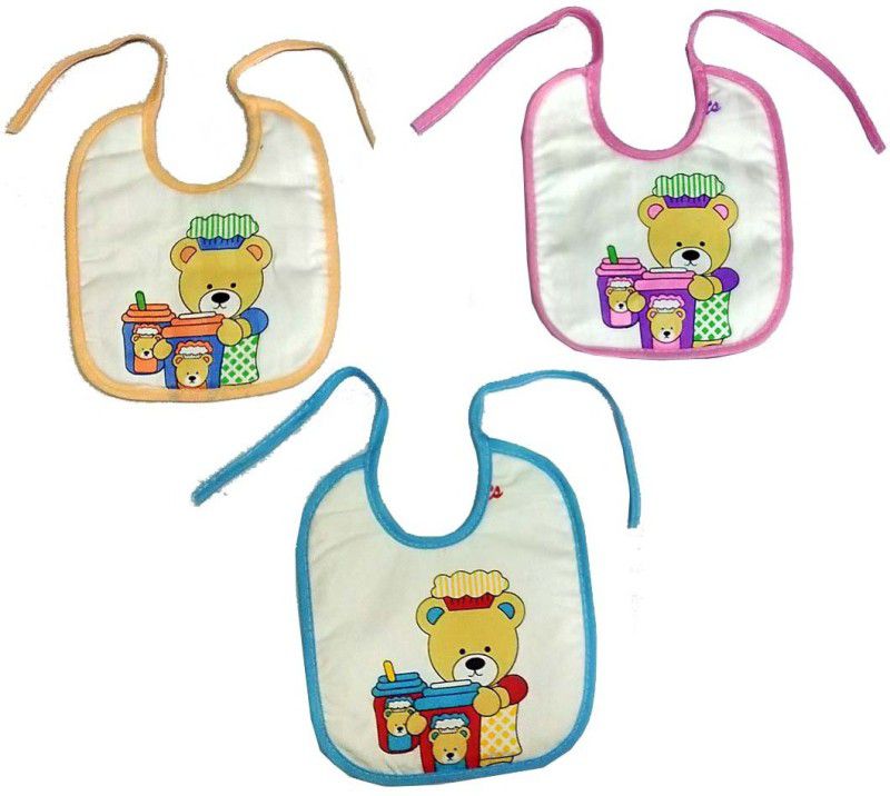 Skylii New Born Water resistance cotton Daily Use bibs (Multicolor, pack of 3)  (Multicolor)