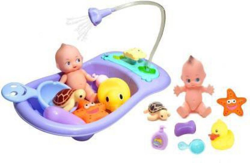 DhyeyCollection Fun Baby Bath Tub With 3 Pcs Chu Chu & Cute Baby Boy For Kids Bath Toy Bath Toy  (Multicolor)