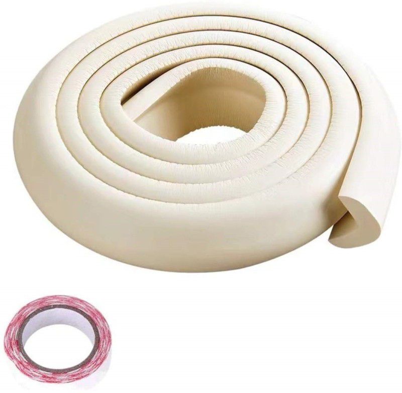 HENIJ 1 PCS 6.5Ft L Shape Extra Thick Furniture Table Edge Protector Baby Safety  (Cream)