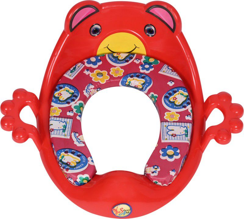 STEEL ART HUB Comfortable Potty Trainer Seat for Baby With Soft Cushion And Handle Potty Seat  (Red)