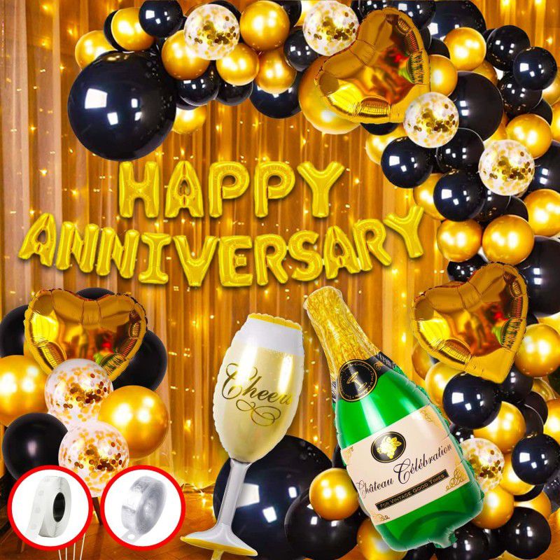 party assets Happy Anniversary Decoration Kit For Home  (Set of 57)