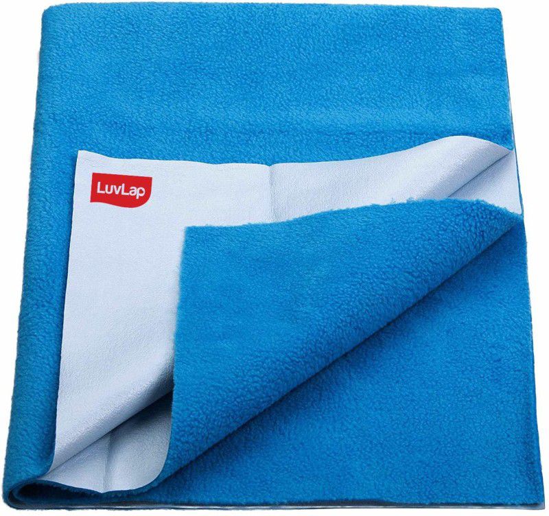 LuvLap Cotton Baby Bed Protecting Mat  (Blue, Large)