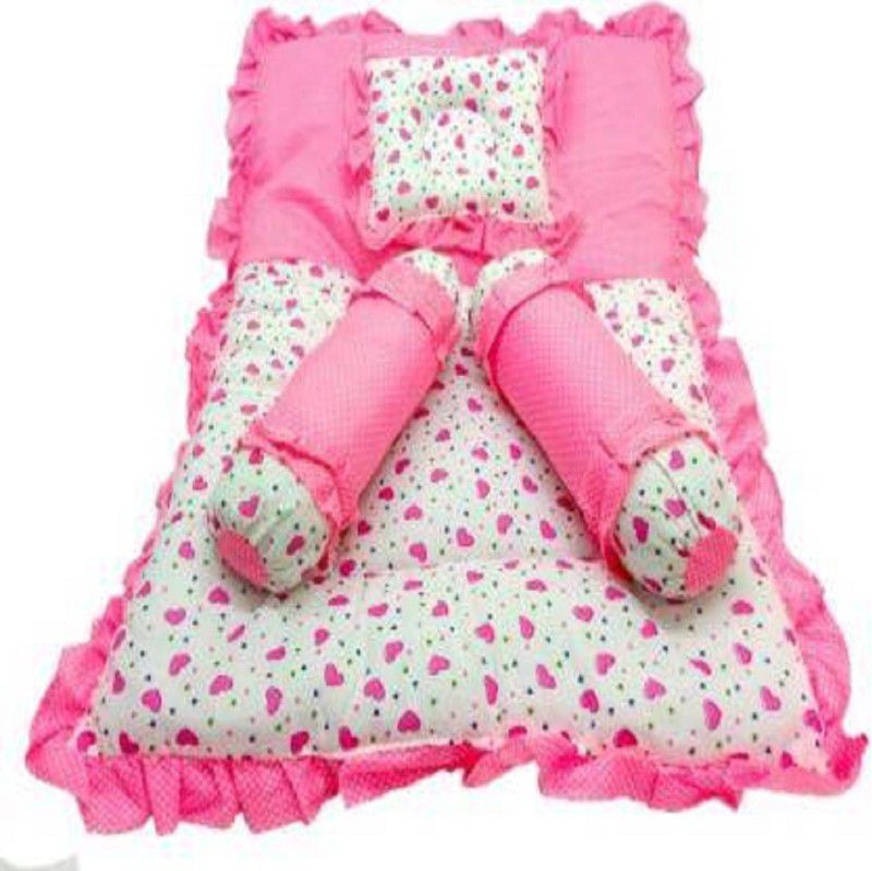 LITTLE PANTHER Cotton Baby Bed Sized Bedding Set  (Pink)