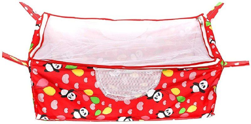 Baby Swing Baby Boy's and Girl's Portable Folding Swing Baby Cradle Hammock in Cool Cotton with Net  (Red)