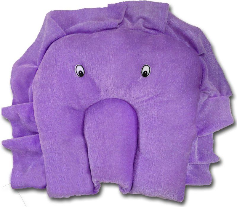 Little Love Cotton Animals Baby Pillow Pack of 1  (Purple)