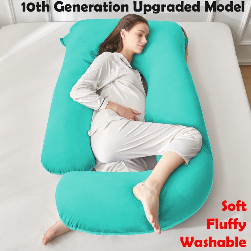 Texlux Microfibre Solid Pregnancy Pillow Pack of 1  (Sky Blue)