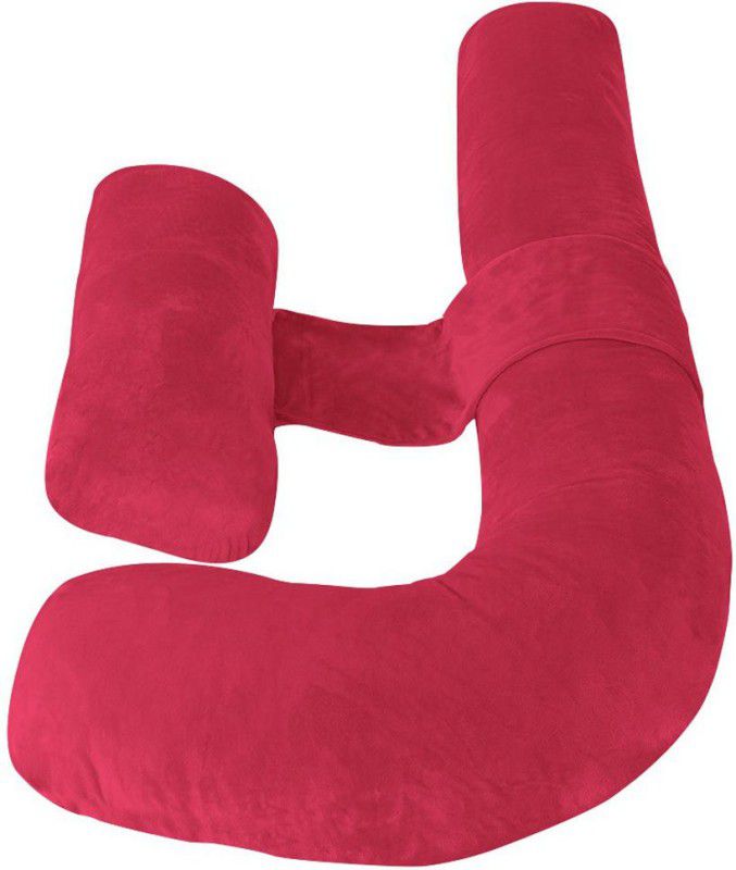 Hiputee Pregnancy pillow Cotton Solid Pregnancy Pillow Pack of 1  (Red)