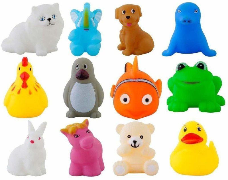 Neel Non-Toxic Toddler Baby Bath Animal Shape Toys Bath Toy  (Multicolor)