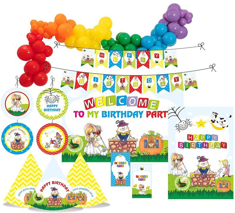 Pretty UR Party Nursery Rhymes Birthday Party Decorations Kit , Nursery Rhymes party Supplies  (Set of 80)