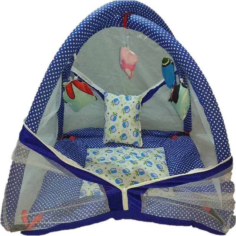 Chote Janab Cotton Infants Washable Cotton Bedding Set Mosquito Net Mosquito Net  (Blue, Tent)