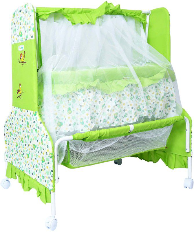 1st Step Cradle With Swing, Mosquito Net And Storage Basket  (Green)