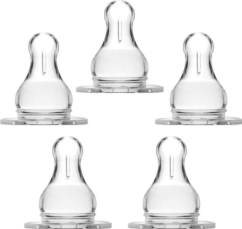 Pappa Standard Anti Colic Silicon Nipples can fix All Baby Feeding Bottles (Pack of 5) Medium Flow Nipple  (Pack of 5 Nipples)