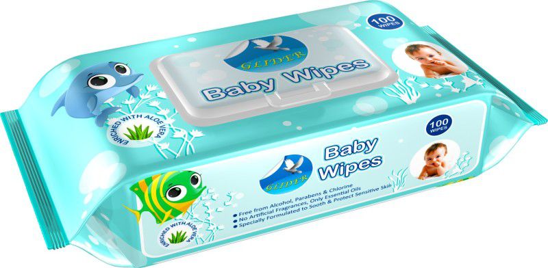 GLIDER BABY WIPES  (100 Wipes)
