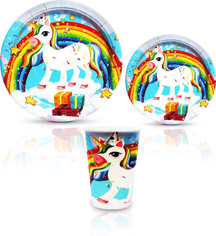 party owl Birthday Party Cup and Plates Unicorn Ponny Horse Serves - 10 Guests  (Set of 30)