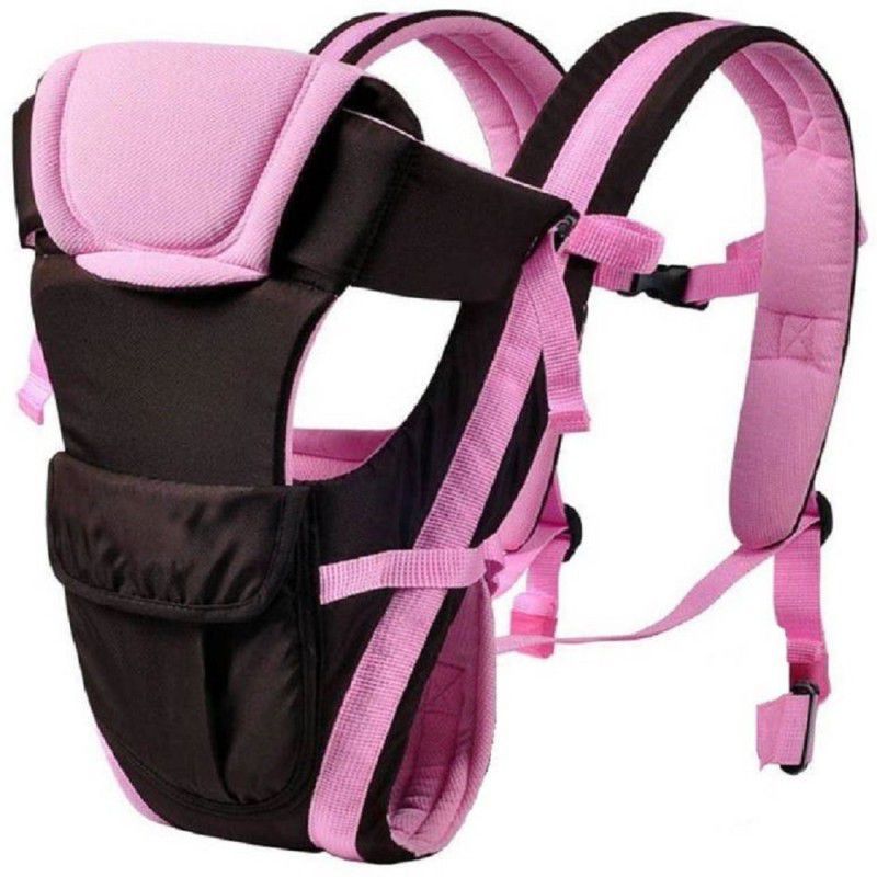 Advik enterprises 4-in-1 Adjustable Baby Carrier Cum Kangaroo Bag/Honeycomb Texture Baby Carry Sling/Back/Front Carrier for Baby with Safety Belt and Buckle Straps ( Pink ) Baby Carrier  (Pink, Front carry facing out)