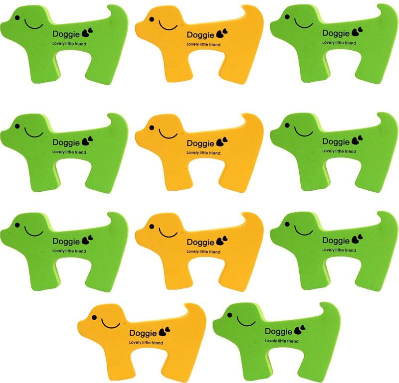 Ladwa 10pcs Doggy Shape Door Stopper, Finger Pinch Door Guard for Kids Safety and Protection from Door Slamming, Best Baby Safety & Proofing Product ( Pack of 10 )  (Multicolor)