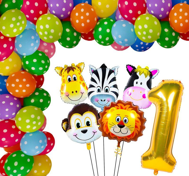 rdgadgets Jungle Theme Birthday Decoration - 37Pcs Jungle Theme 1st Birthday Kit  (Set of 37)