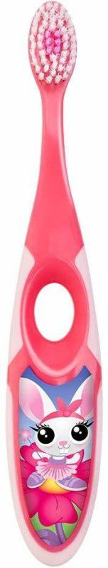 Jordan Step 3-5 years Toothbrush Soft Bristles Latest Design BPA Free Imported Brush gentle to Teeth & Gems (Pink) Soft Toothbrush