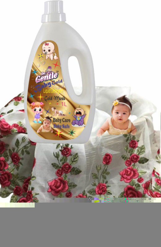 DOCTORGENTLE Baby Laundry Wash 1000 ml (Bottle) Liquid Detergent Baby Gold Pearls Liquid Detergent  (1000 ml)