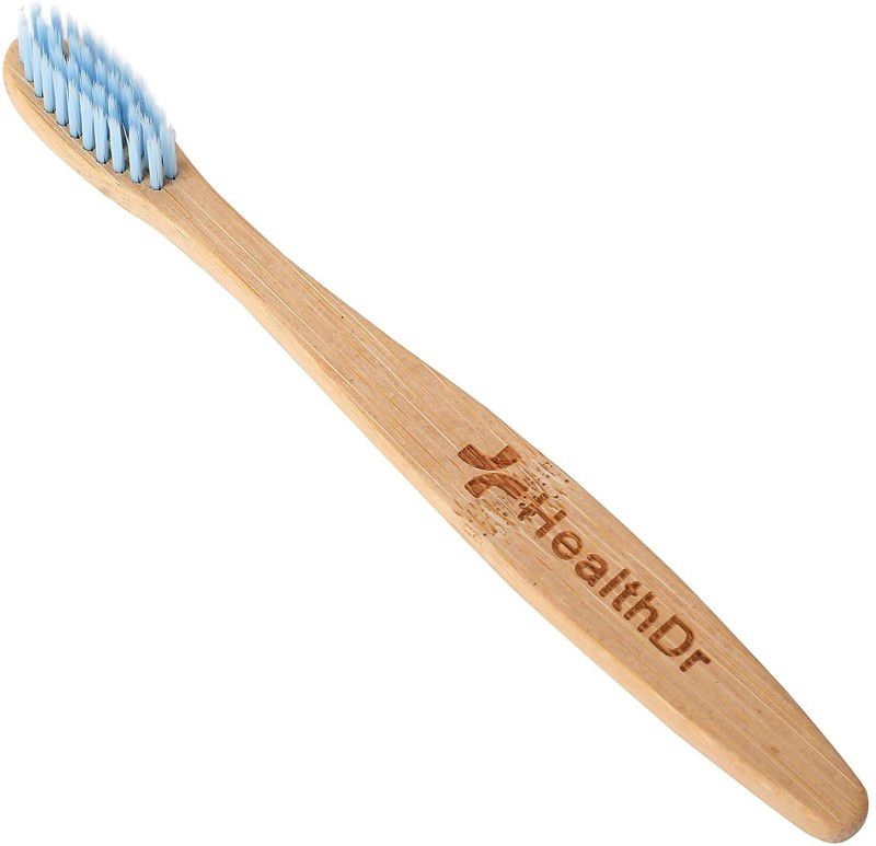 HealthDr Charcoal Activated Soft Bristles - Kids Bamboo Toothbrush, Sky Blue, 2 Soft Toothbrush  (2 Toothbrushes)