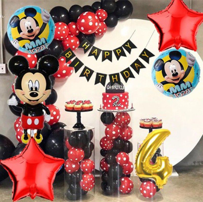 Nayugic Mickey Theme Birthday Party Decorations For For Fouth Bithday