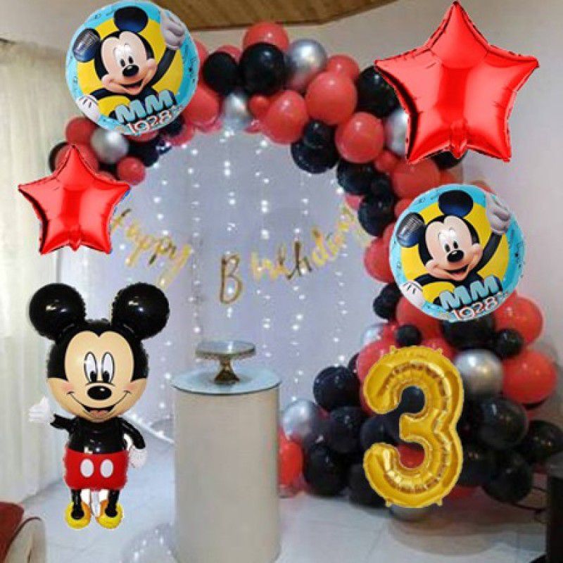 Nayugic Mickey Mouse Theme Party Decorations For For Third Bithday