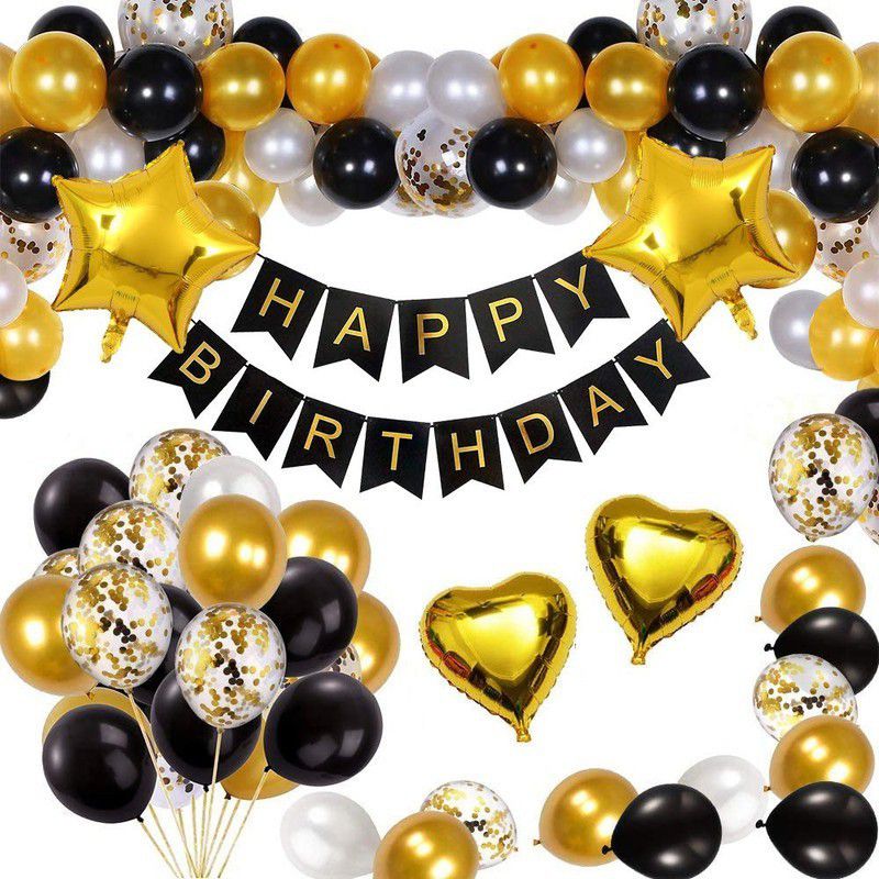 AMEX STORE Happy Birthday Decorations Kit / Items | Birthday Theme Decorations Combo Balloon | Party Celebration  (Set of 50)