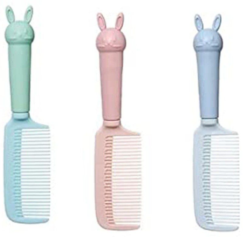 SYGA 3 Pcs Baby Hair Comb for Kids Anti-static Head Massager Comb (Rabbit Style)