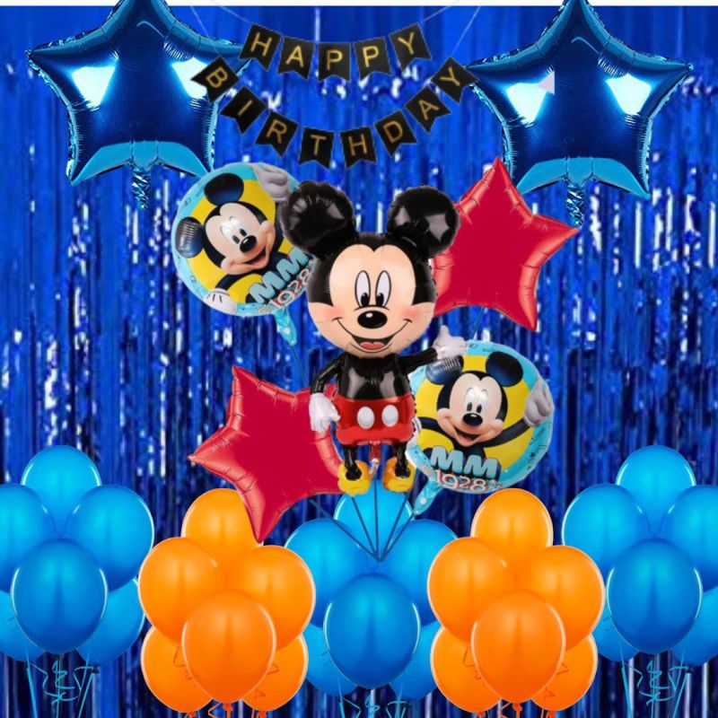 Wonder Printed Mickey Mouse Jumbo Size Foil Balloon  (Set of 52)