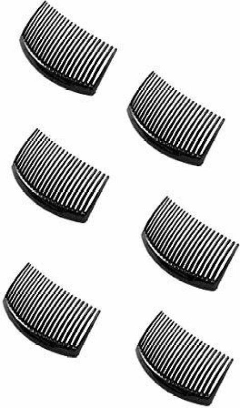 AKSHARFAB Black Plastic Hair Comb slide Clip(6 PCS) Hair Clip