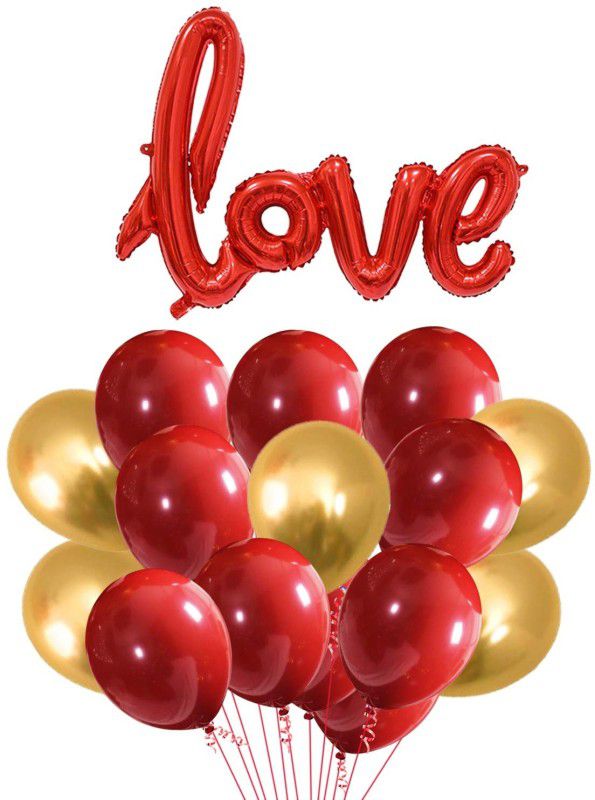 R G ACCESORIES Love Foil balloon combo pack 41pcs for love,Valentin's,Anniversary  (Set of 41)