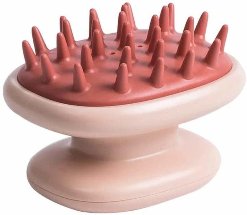 olwick 1 PCS Silicone Hair Scalp Massager Shampoo Brush, Soft Silicone Hair Brush Deep Cleansing Dandruff to Relieve Stress, Suitable for Men, Women, Children and Pets. (PINK)