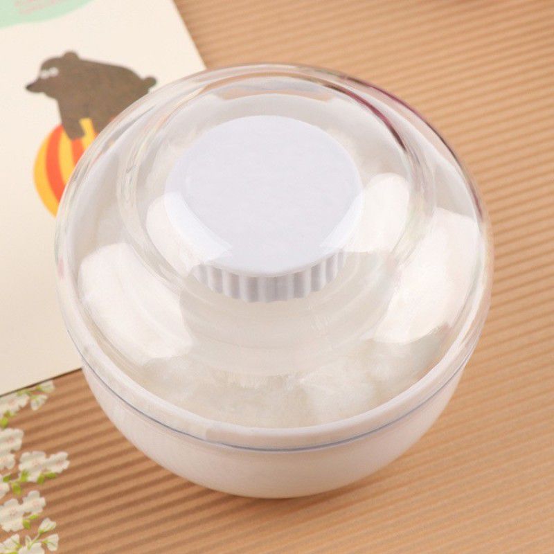 HIKIPO Presents Powder Container Soft Touch for Baby Talcum Powder Storage Puff Box  (White)