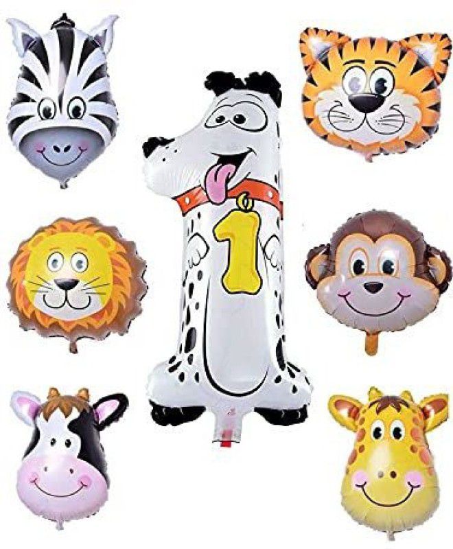 decokart 1 no foil with 6 animal combo pack of 7  (Set of 7)